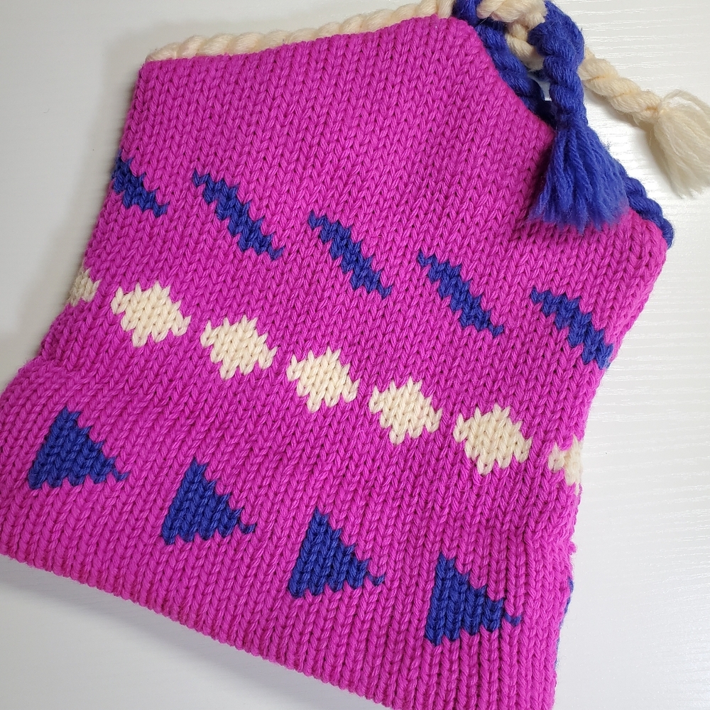 Maureen Of The Mew's Vintage Fuchsia Winter Toboggan Hat